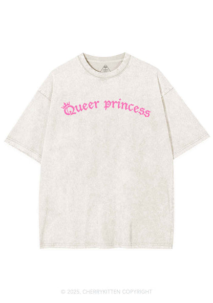 Gothic Queer Princess Pride Y2K Shirts Washed Tee Cherrykitten
