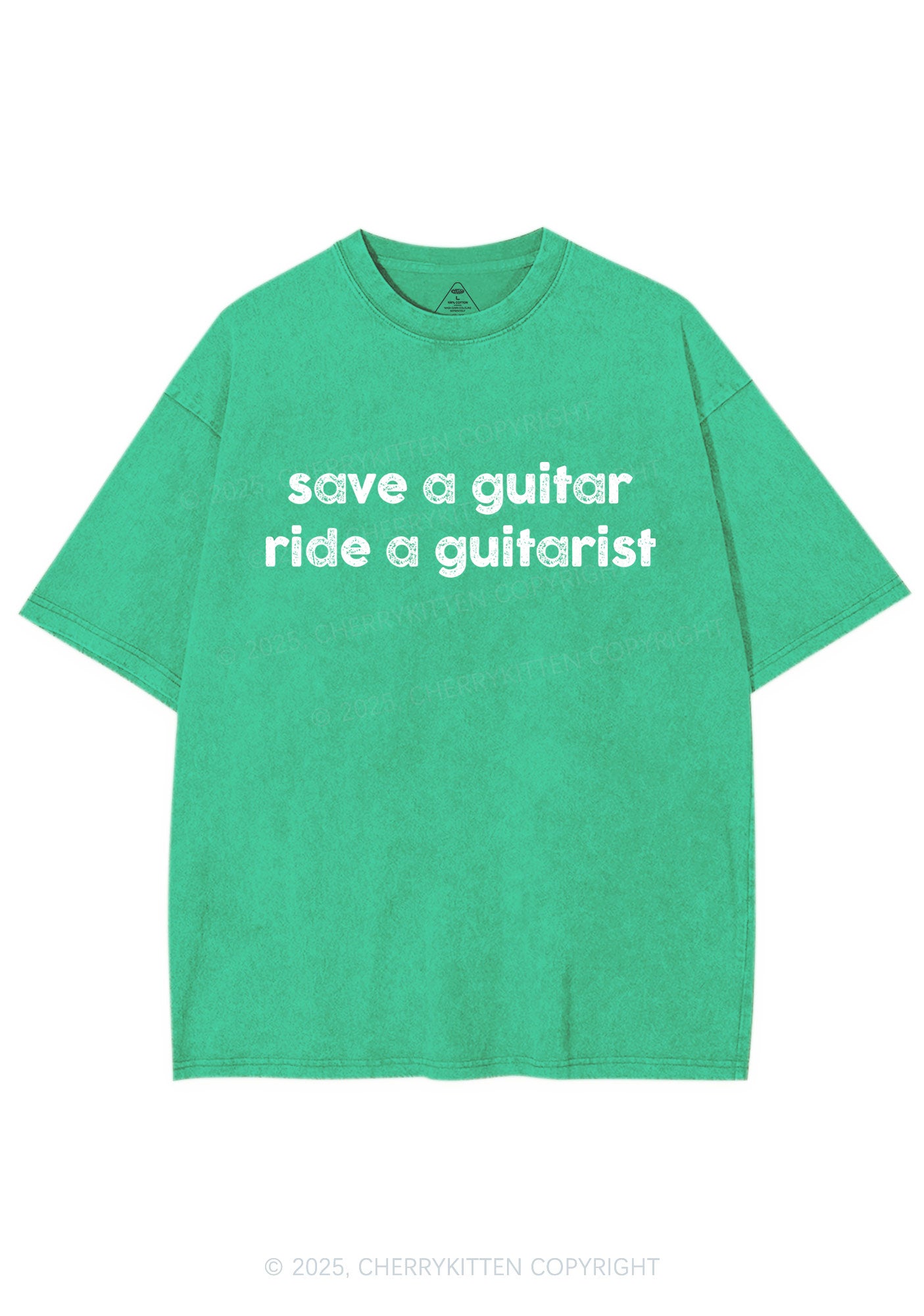 Ride A Guitarist Y2K Shirts Washed Tee Cherrykitten
