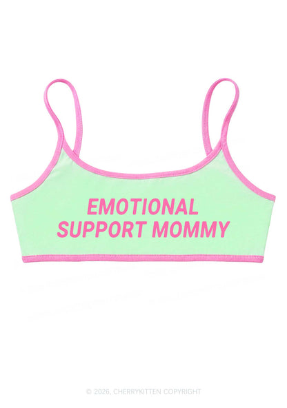 Emotional Support Mommy Y2K Super Crop Cami Cherrykitten