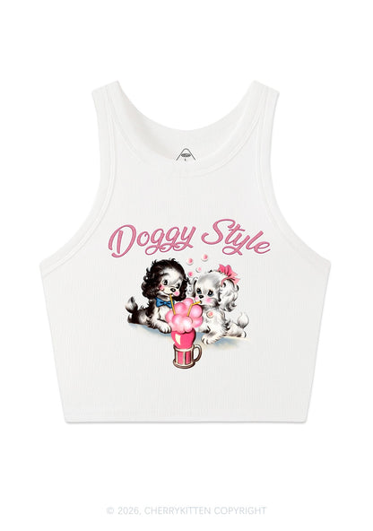 Doggy Style Y2K Crop Tank Top Cherrykitten