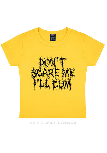 Halloween Dont Scare Me Cum Y2K Baby Tee Cherrykitten