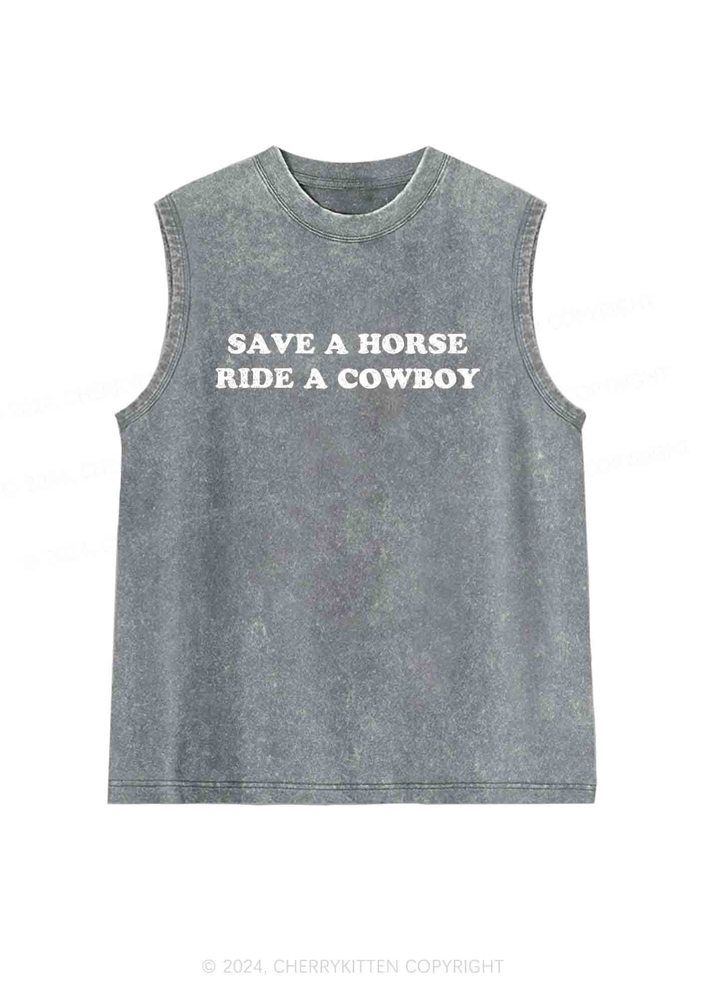 Save A Horse Y2K Washed Tank Cherrykitten