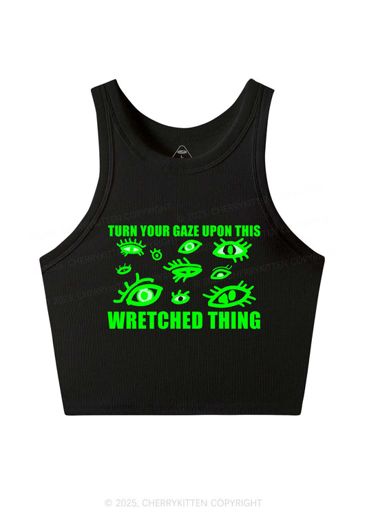 Turn Your Gaze Upon This Y2K Crop Tank Top Cherrykitten
