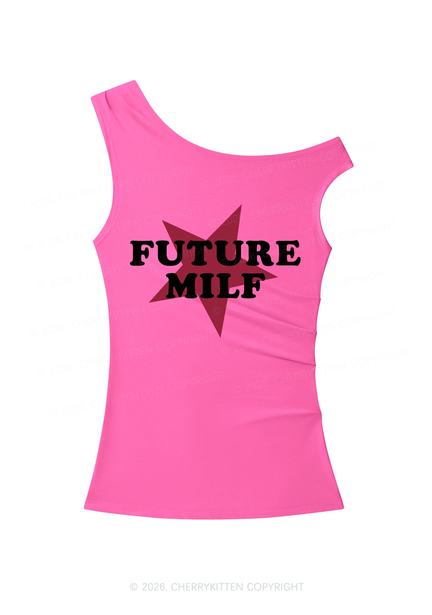 Future Mxxf Y2K Off Shoulder Tank Top Cherrykitten