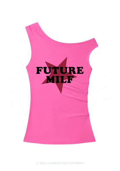 Future Mxxf Y2K Off Shoulder Tank Top Cherrykitten