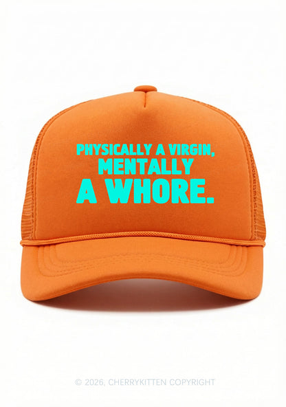 Mentally A Hore Y2K Trucker Hat Cherrykitten