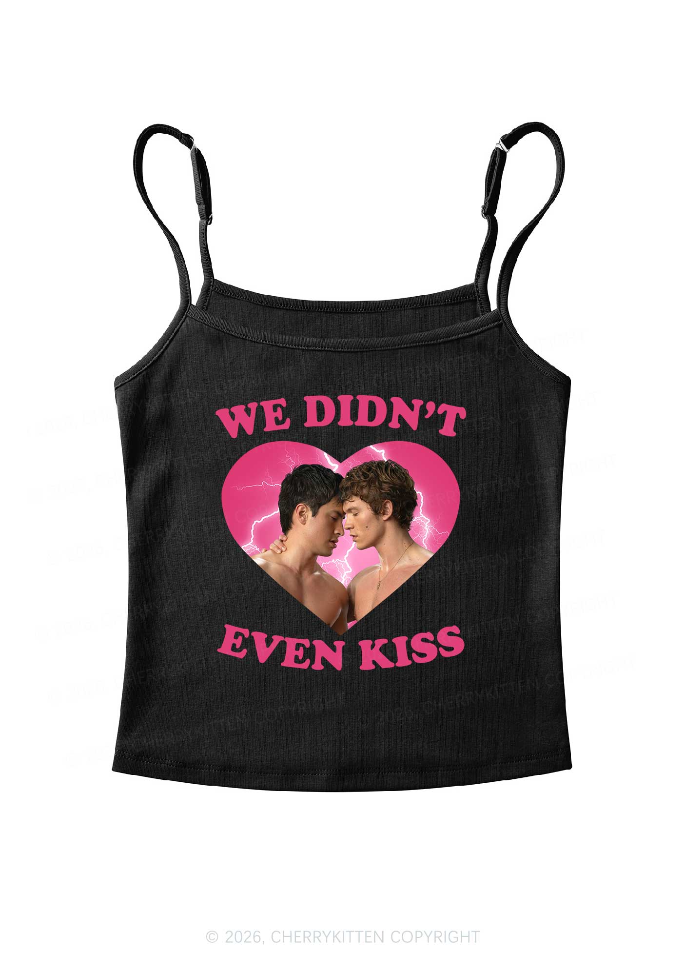 We Didnt Even Kiss Each Other HR Y2K Spaghetti Strap Cami Cherrykitten