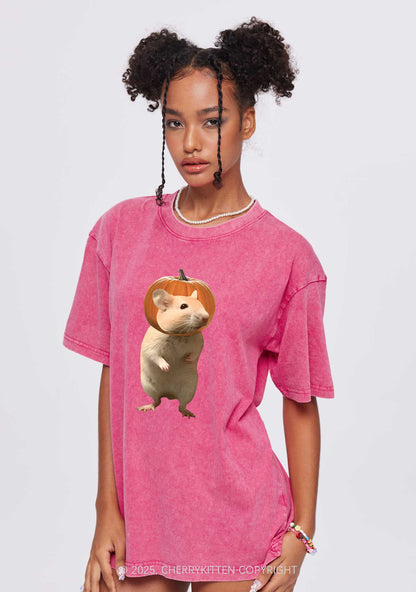 Halloween Silly Ratz Y2K Shirts Washed Tee Cherrykitten