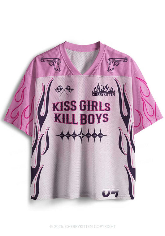Custom Kiss Girls Kill Boys Pride Y2K Sport Jersey Shirts Cherrykitten