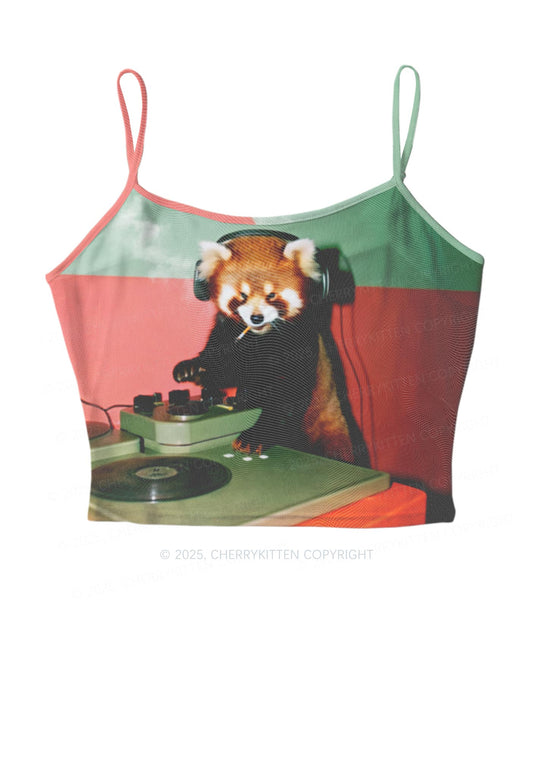 Red Panda Smoke Y2K Mesh Cami Tank Cherrykitten