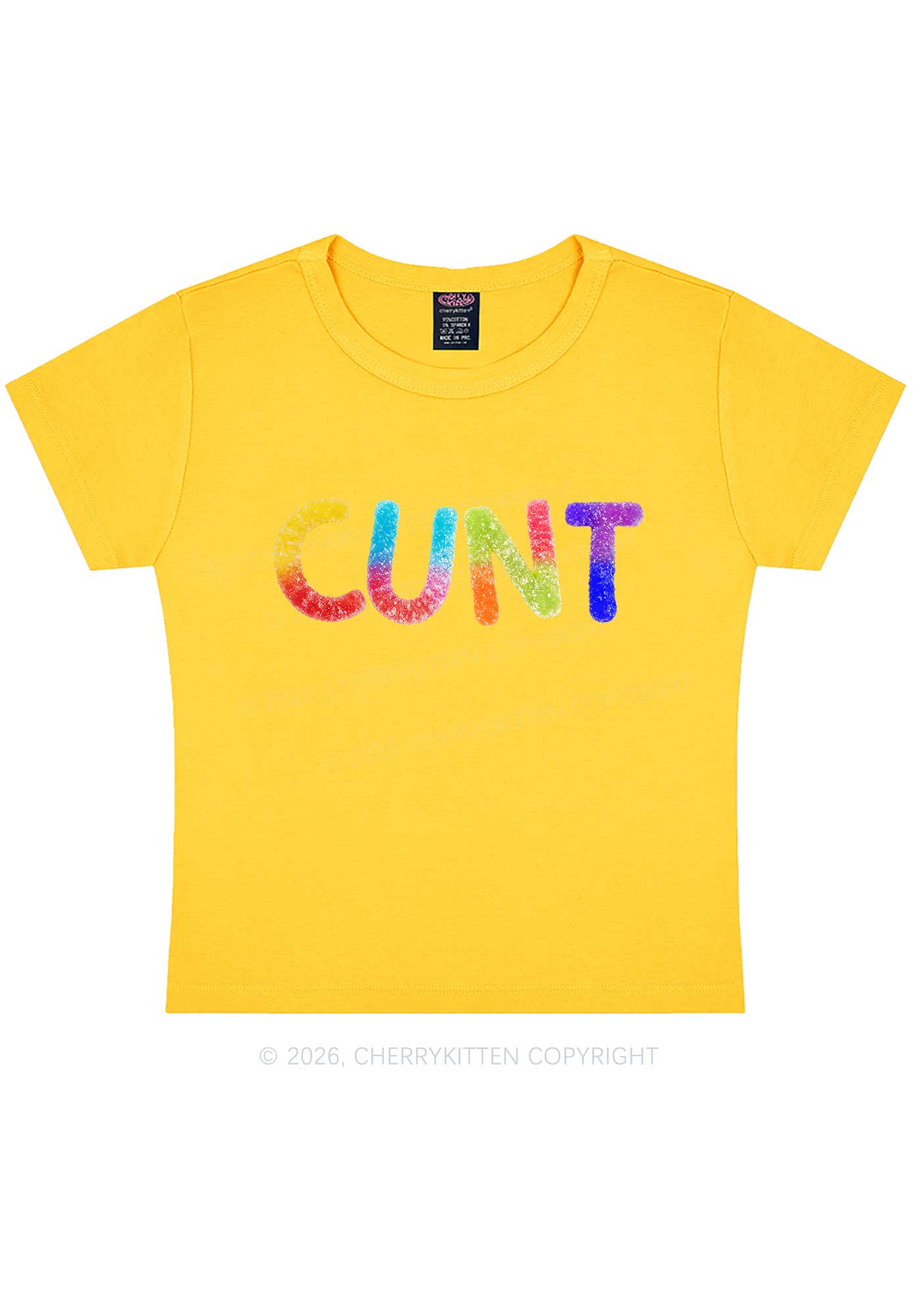 Rainbow Candy Cxxt Pride Y2K Baby Tee Cherrykitten