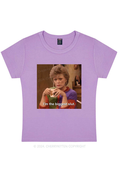 Im The Biggest Slxt Y2K Baby Tee Cherrykitten