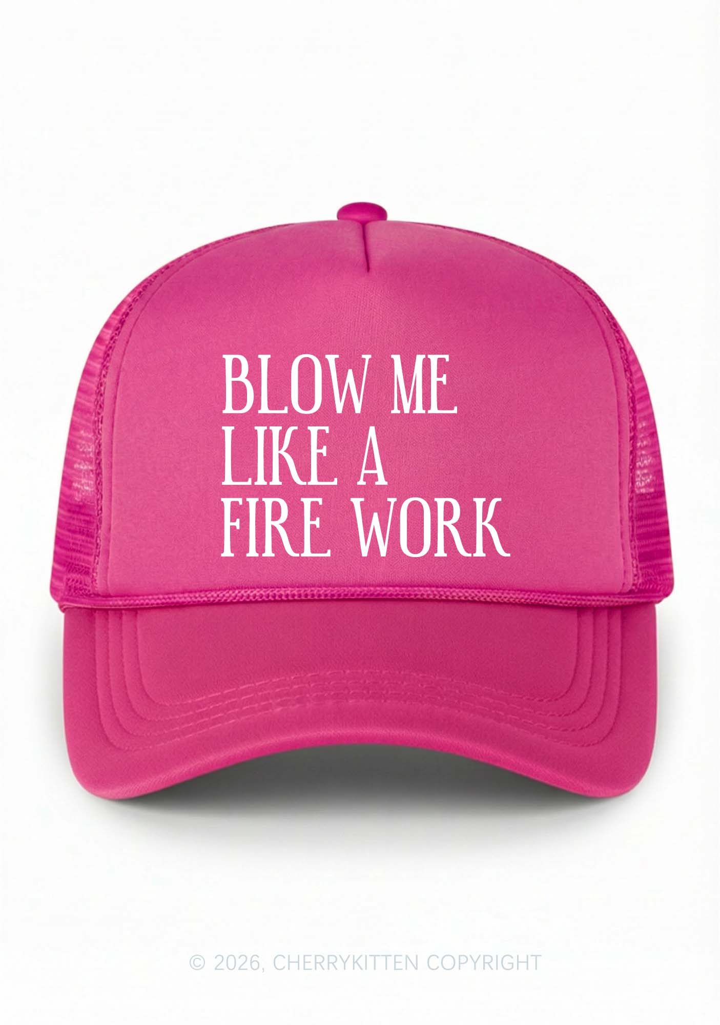 Blow Me Like Fire Work Y2K Trucker Hat Cherrykitten