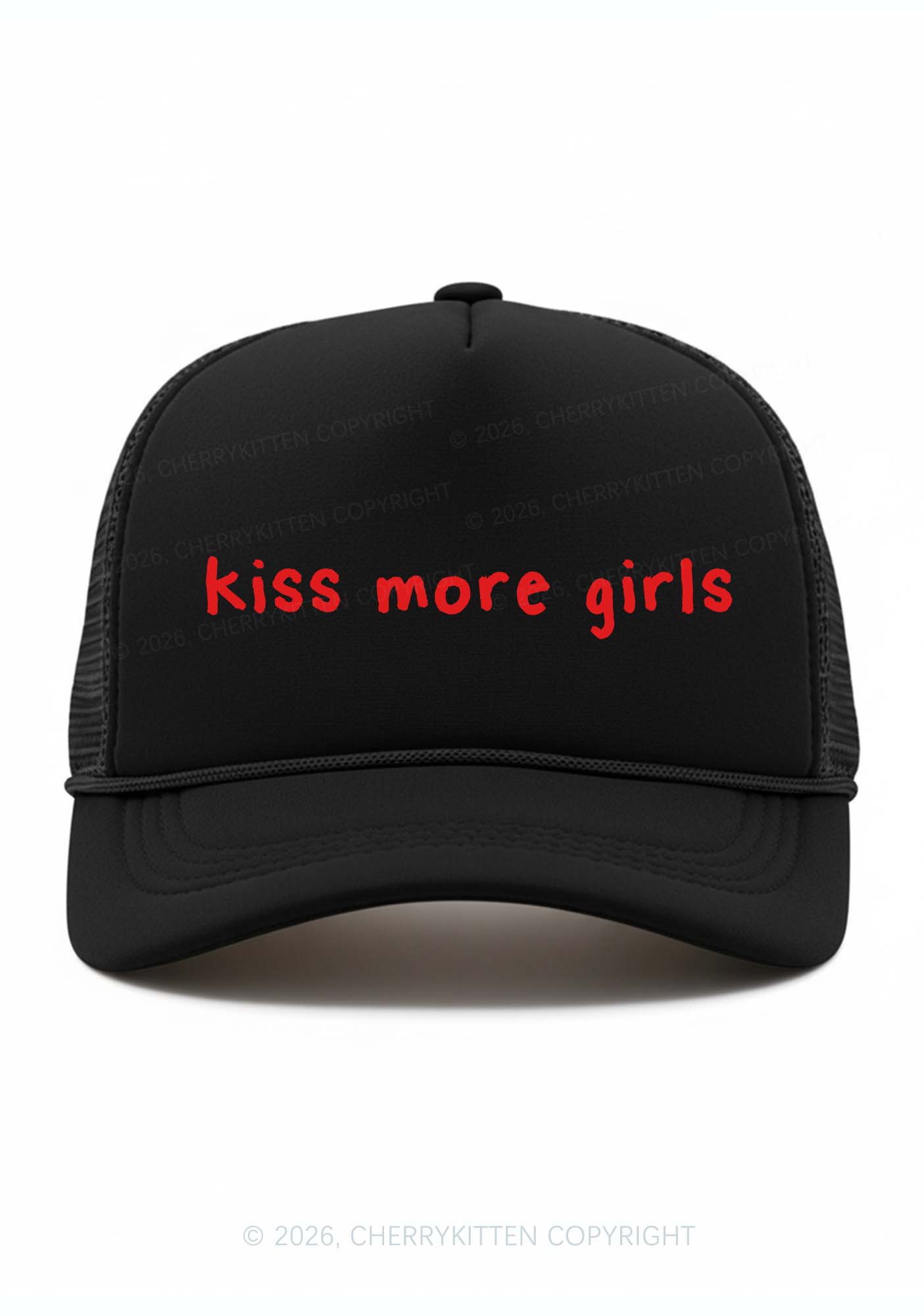 Kiss More Girls Pride Y2K Trucker Hat Cherrykitten