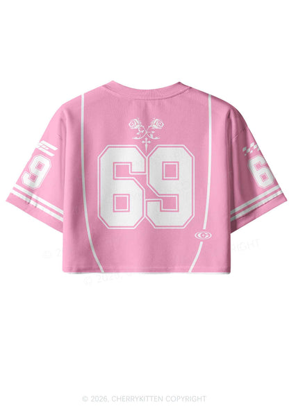Im A Lesbian And So Can You Pride Y2K Crop Sport Jersey Shirts Cherrykitten