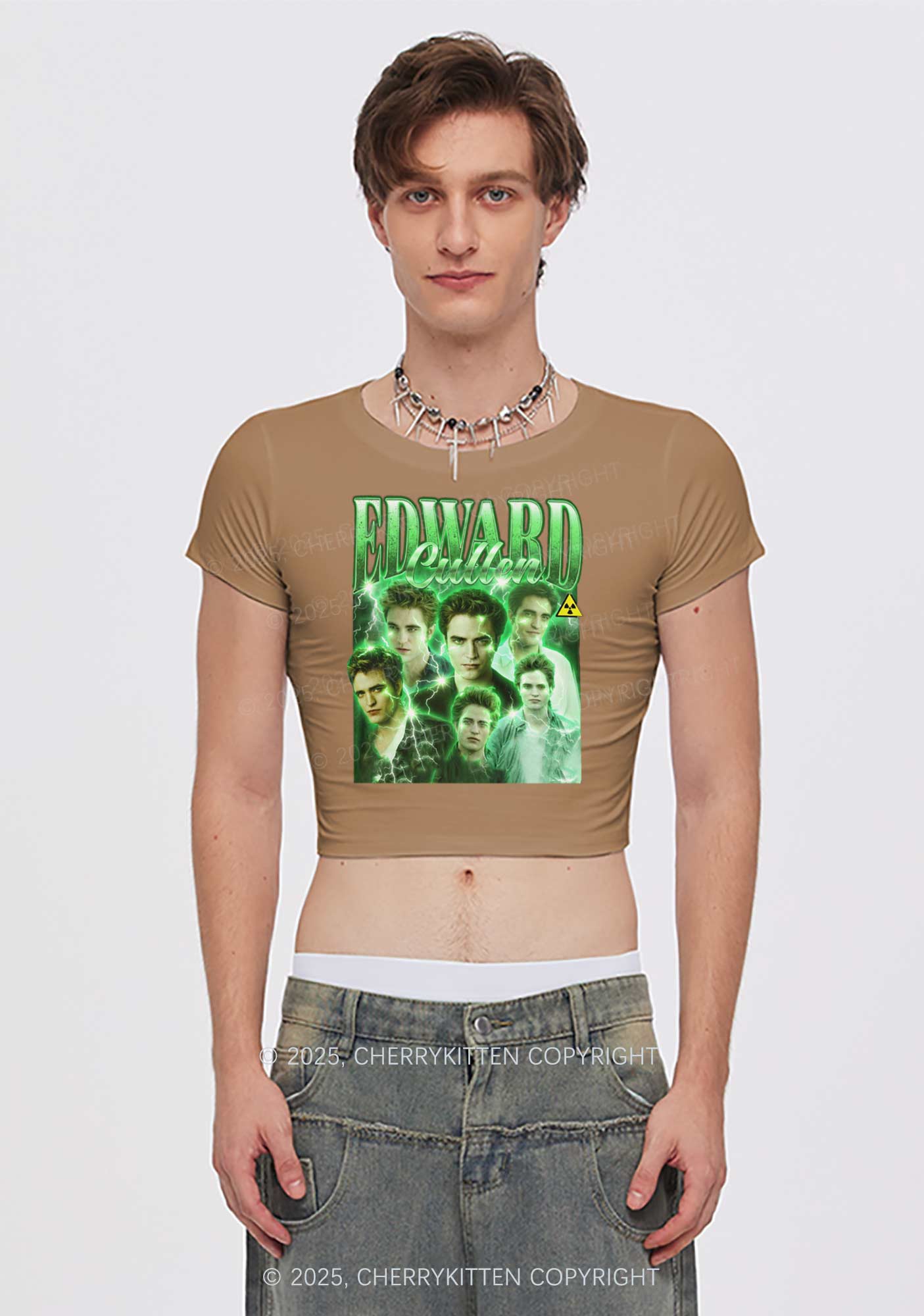 EC Green Lightning Y2K Baby Tee Cherrykitten