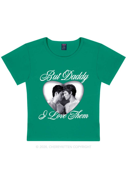 Retro But Daddy I Love Them HR Y2K Baby Tee Cherrykitten