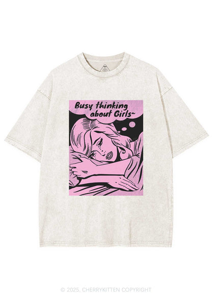 Busy Thinking About Girls Y2K Shirts Washed Tee Cherrykitten