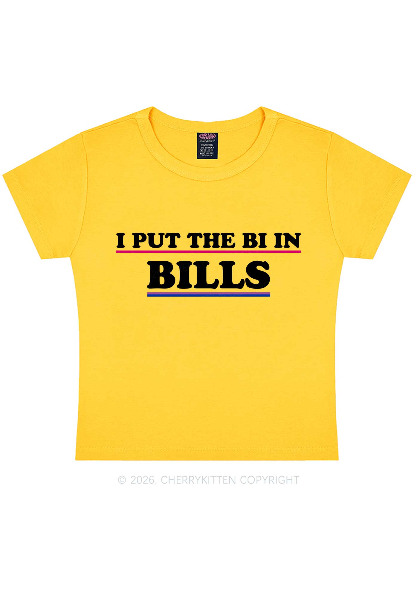 I Put The Bi In Bills Pride Y2K Baby Tee Cherrykitten