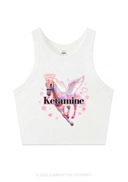 Angel K Horse Valentine's Day Y2K Crop Tank Top Cherrykitten