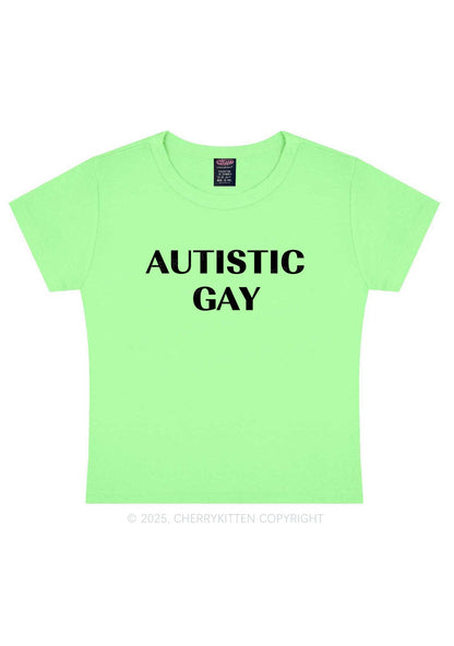 Autistic Gay Pride Y2K Baby Tee Cherrykitten