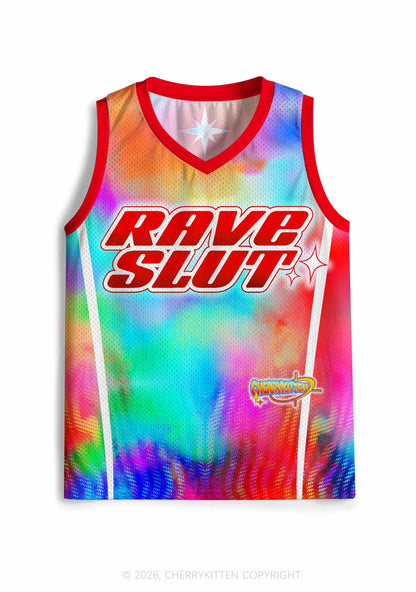 Rave Slxt Tie Dye Y2K Sport Jersey Tank Cherrykitten
