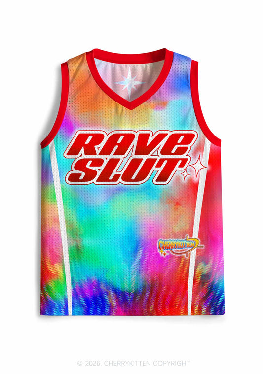 Rave Slxt Tie Dye Y2K Sport Jersey Tank Cherrykitten
