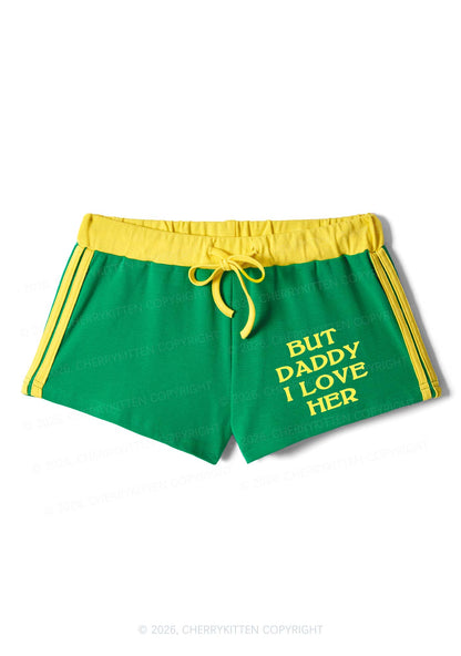 But Daddy I Love Her Pride Y2K Drawstring Mini Shorts Cherrykitten