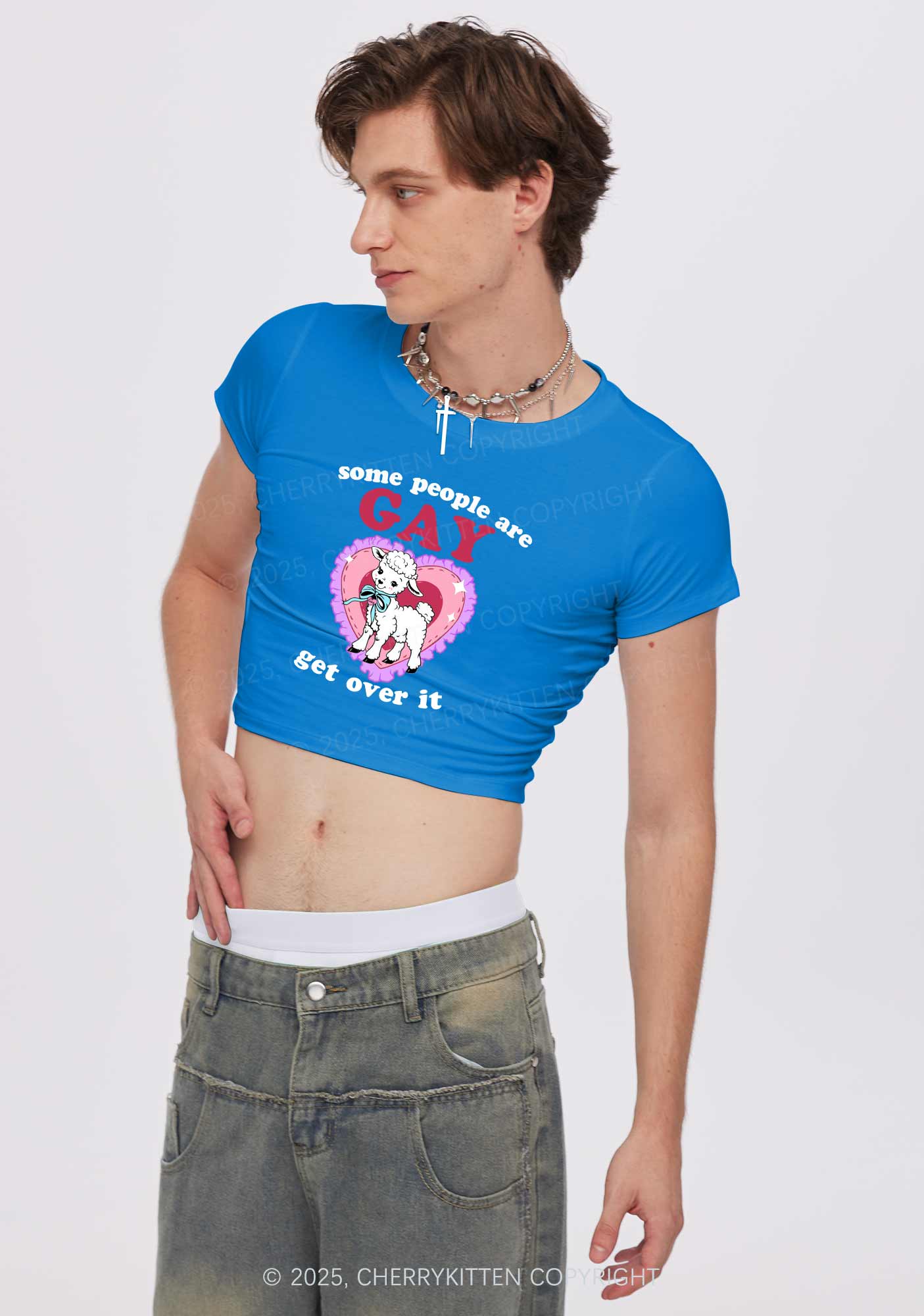 Some People Are Gay Pride Y2K Baby Tee Cherrykitten