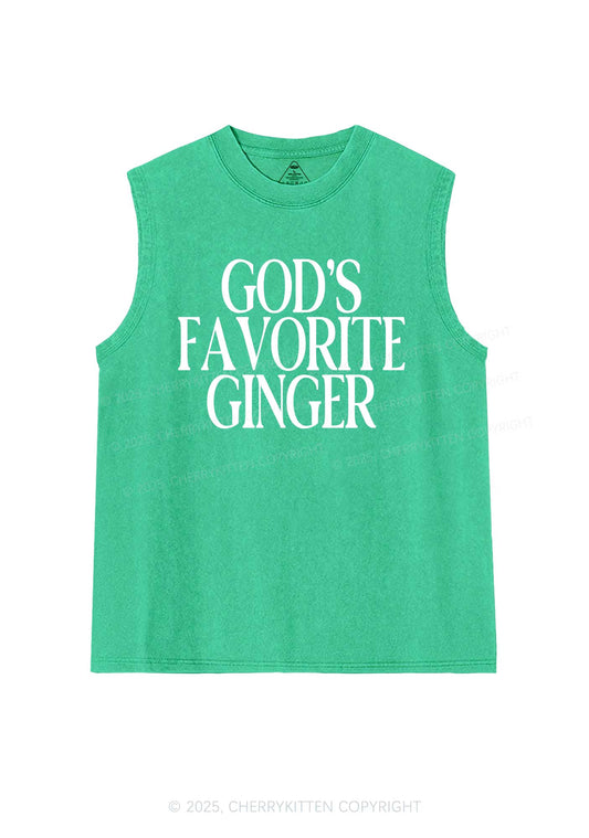 Gods Favorite Ginger Y2K Washed Muscle Tank Cherrykitten