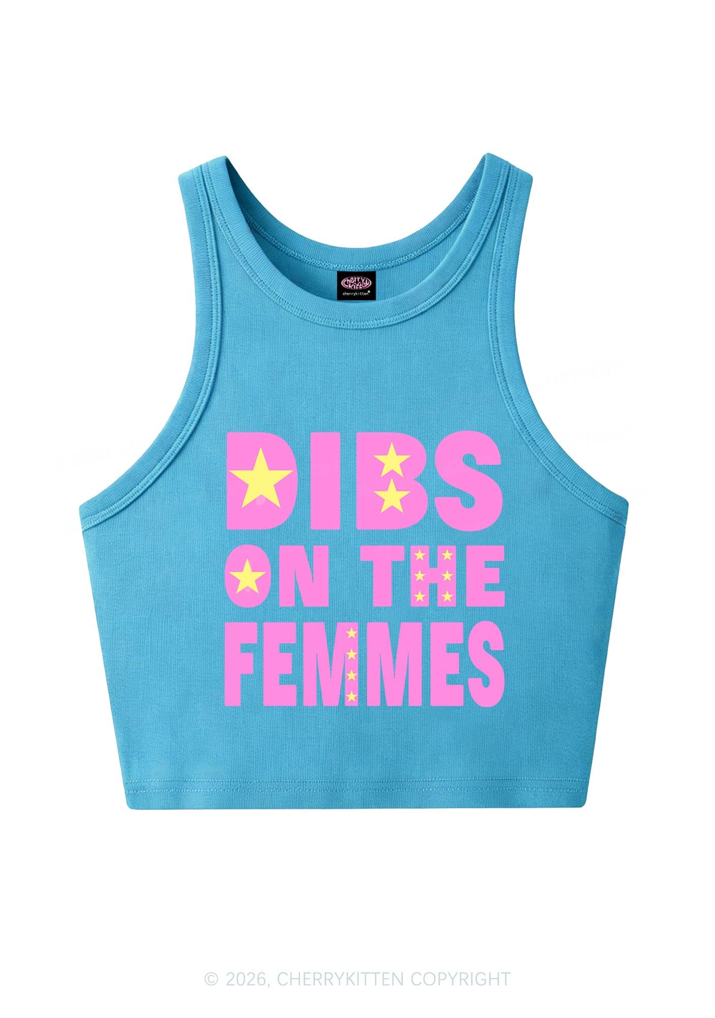 Dibs On The Femmes Pride Y2K Crop Tank Top Cherrykitten