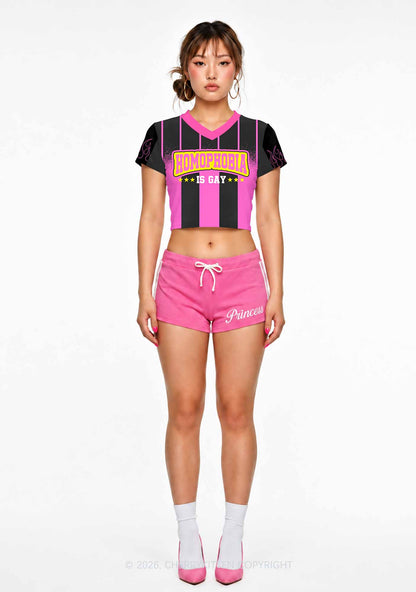 Homophobia Gay Pride Y2K Crop Football Jersey Shirts Cherrykitten