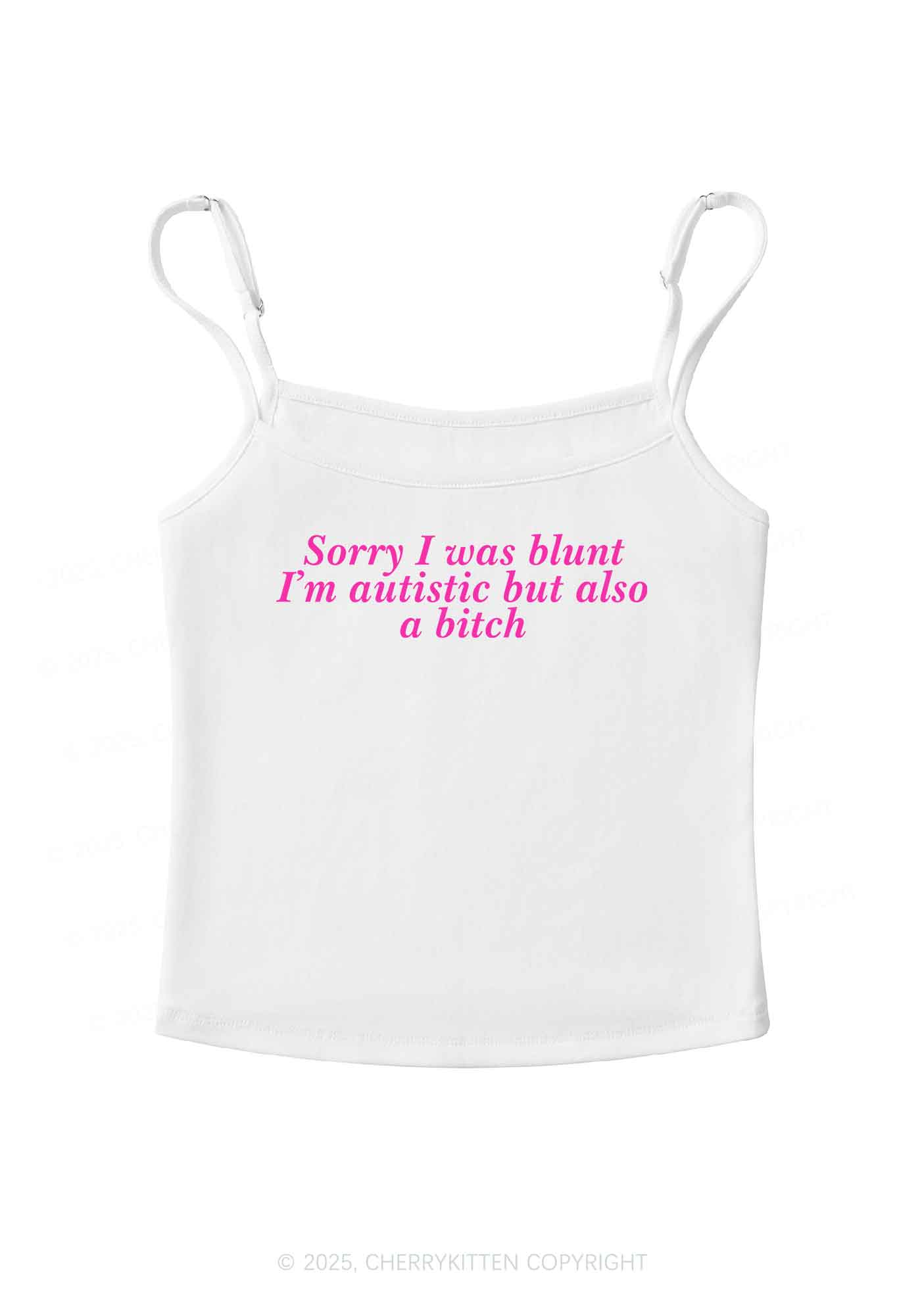 Sorry I Was Blunt Y2K Spaghetti Strap Cami Cherrykitten