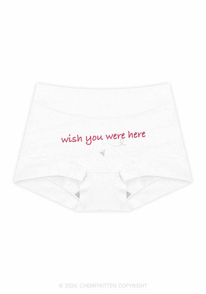 Wish You Were Here Y2K Mid Rise Waist Boyshort Cherrykitten