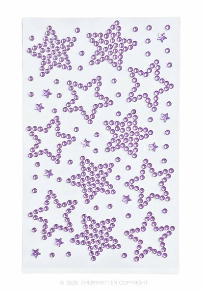 1pc Star Rhinestone Y2K Face Sticker Cherrykitten