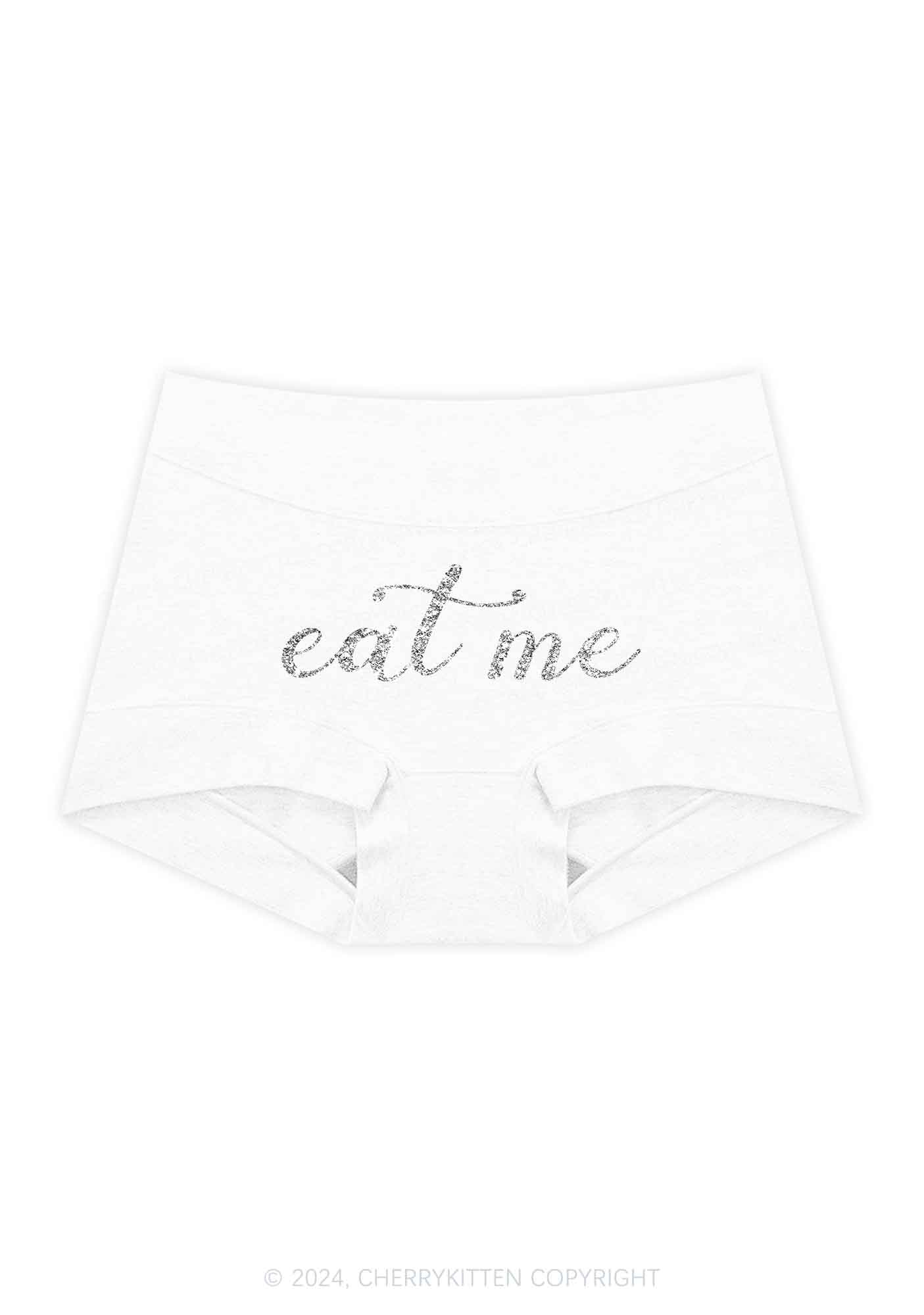 Glitter Eat Me Y2K Mid Rise Waist Boyshort Cherrykitten