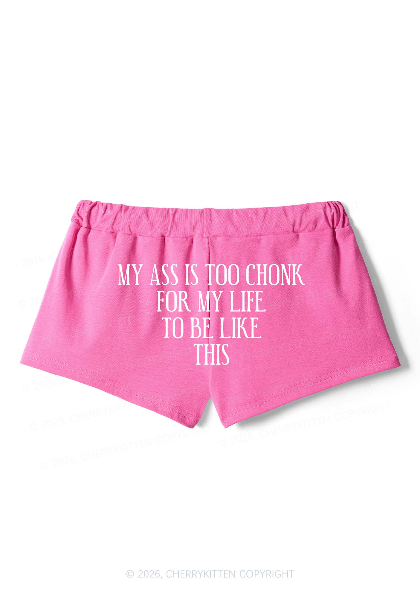 My Axx Is Too Chonk Y2K Drawstring Mini Shorts Cherrykitten