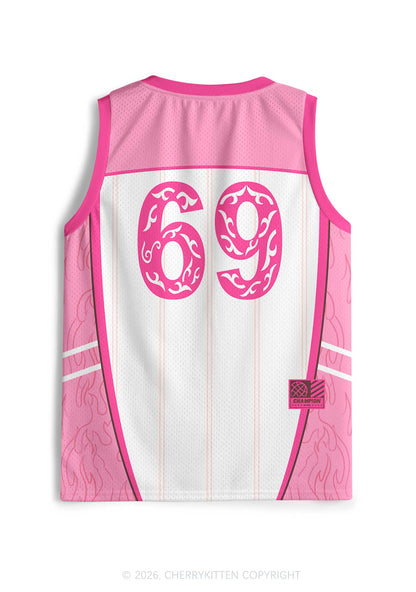 Pink Sorry For Being Hot Lesbian Pride Y2K Sport Jersey Tank Cherrykitten