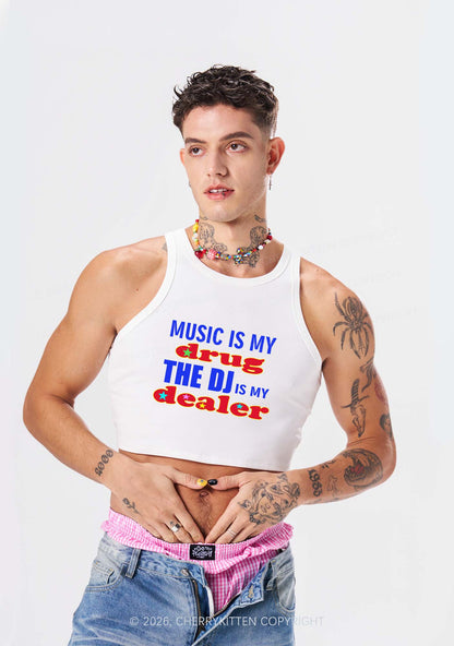 Music Is My Drxg Y2K Crop Tank Top Cherrykitten