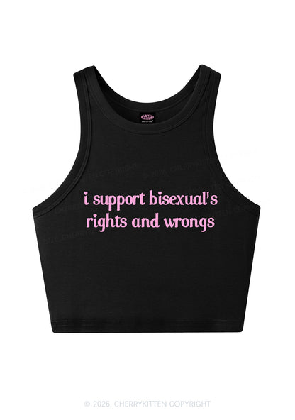 I Support Bisexuals Pride Y2K Crop Tank Top Cherrykitten