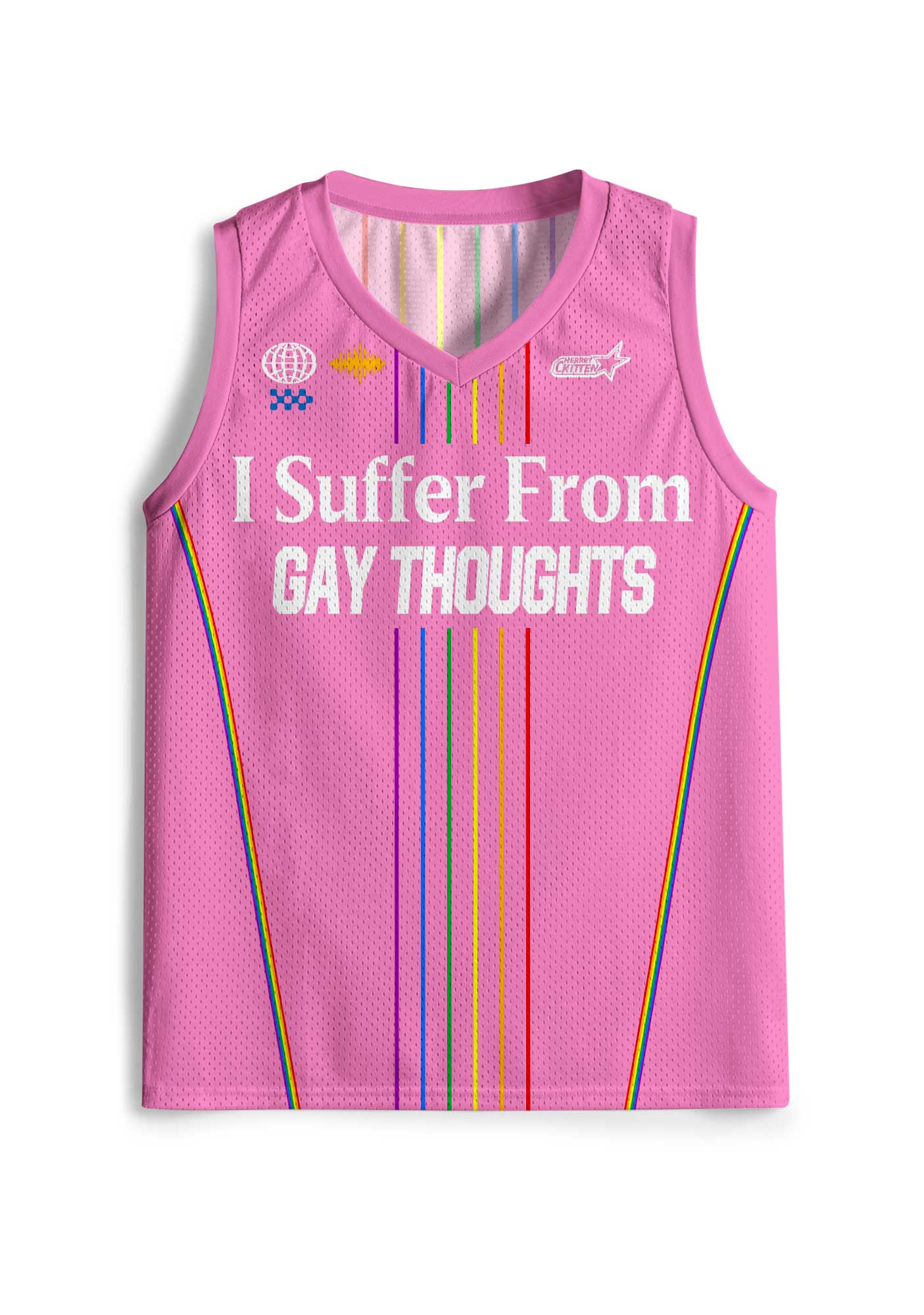 Pink I Suffer From Gay Thoughts Pride Y2K Sport Jersey Tank Cherrykitten