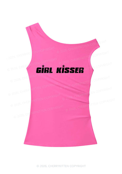 Girl Kisser Star Y2K Off Shoulder Tank Top Cherrykitten