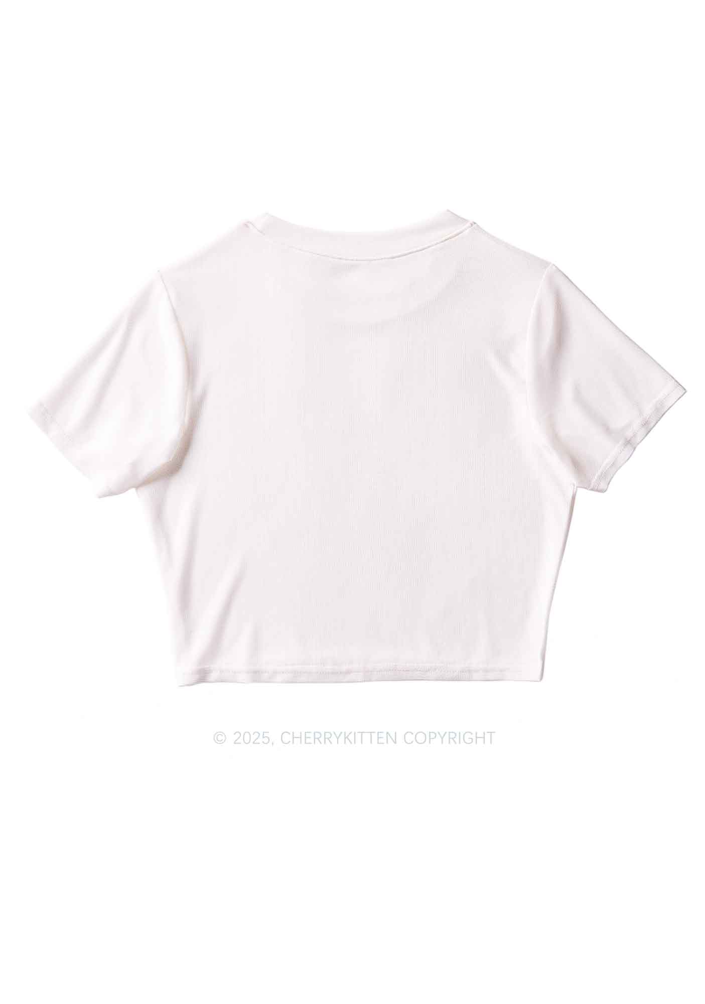 Rainbow Lily Pride Y2K Mesh Crop Top Cherrykitten