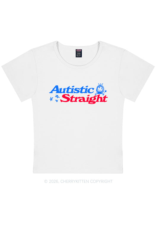 Autistic Straight Pride Y2K Baby Tee Cherrykitten
