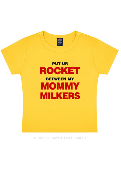 Rocket Mommy Milkers Y2K Baby Tee Cherrykitten
