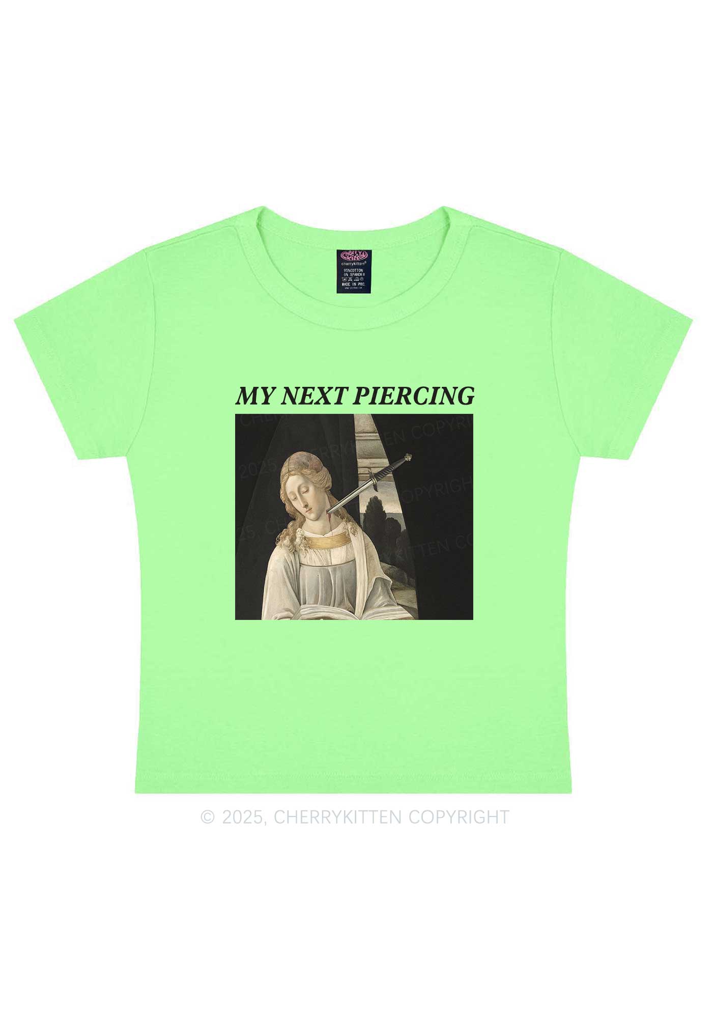 My Next Piercing Y2K Baby Tee Cherrykitten