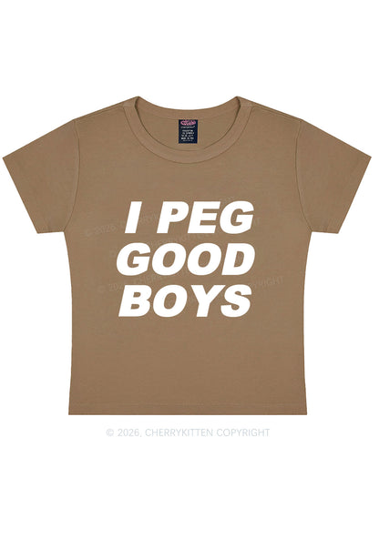 I Peg Good Boys Y2K Baby Tee Cherrykitten