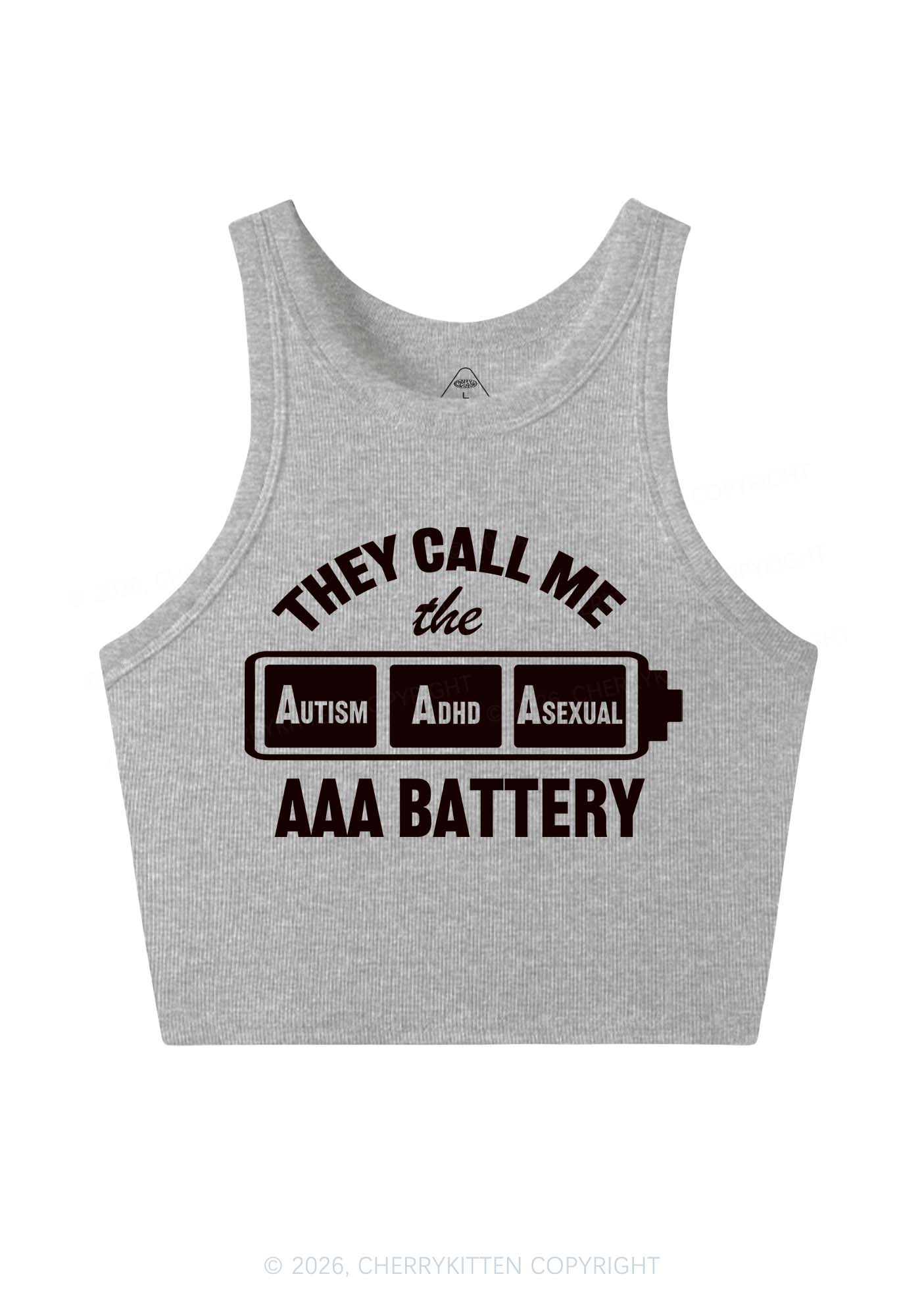 They Call Me AAA Battery Pride Y2K Crop Tank Top Cherrykitten