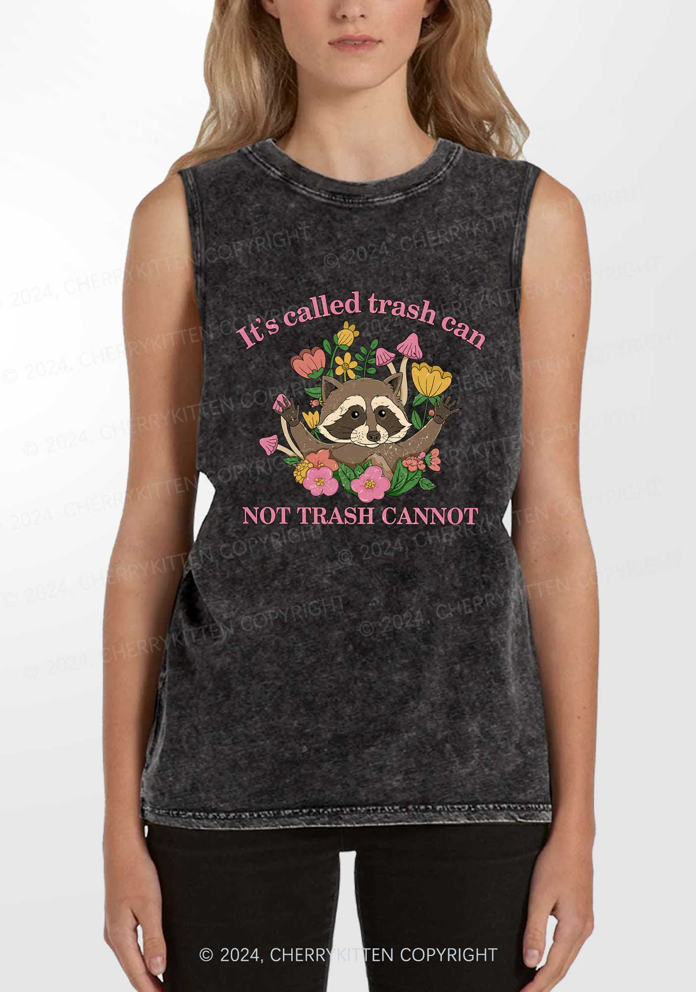 It's Called Trash Can Y2K Washed Tank Cherrykitten