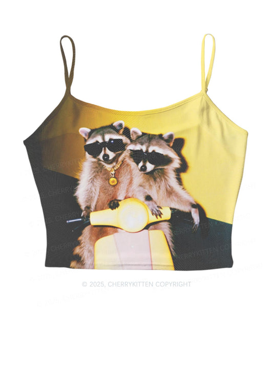 Raccoon Riders Y2K Mesh Cami Tank Cherrykitten